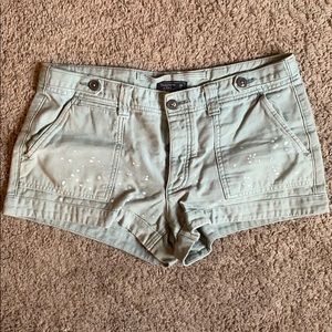 Green Twill Shorts